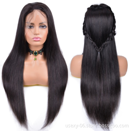 13x4 13x6 360 HD Lace Frontal Wigs Brazilian Straight Human Hair Wigs 150% 180% Human Hair Lace Wig For Black Woman